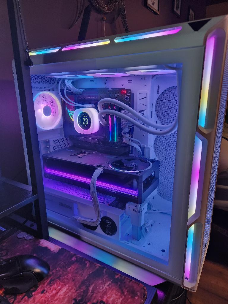 Custom Computer with RGB Lighting.